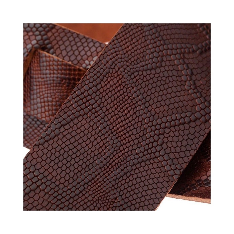 Holes HC Embossed Snake Marrone Scuro 6 cm