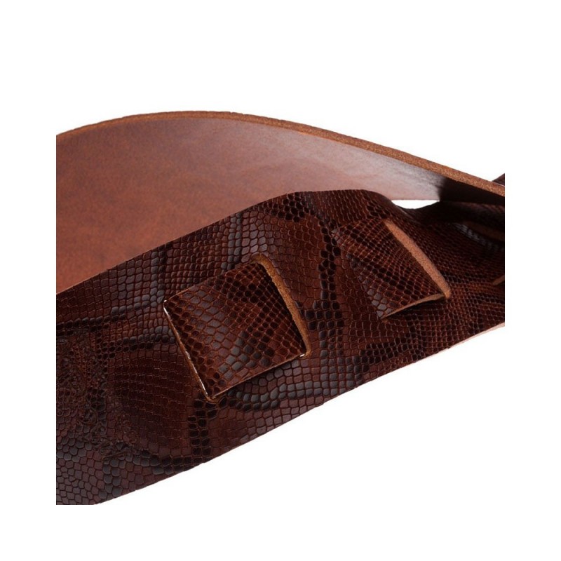 Holes HC Embossed Snake Marrone Scuro 6 cm