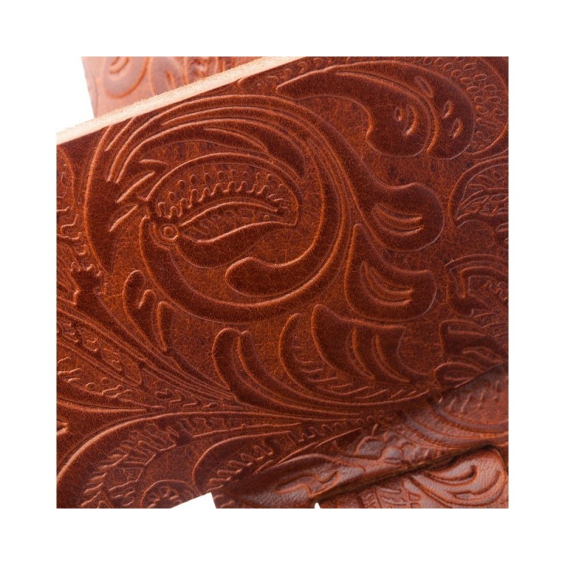 Holes HC Embossed Flores Marrone 6 cm