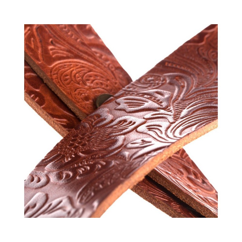 Buttons BC Embossed Flores Marrone 5 cm