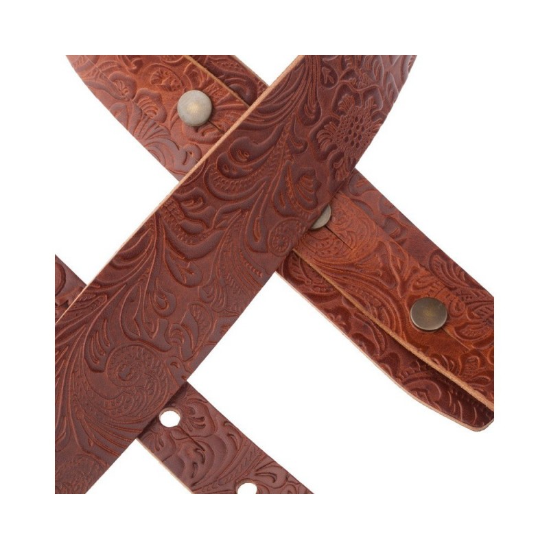 Buttons BC Embossed Flores Marrone 5 cm