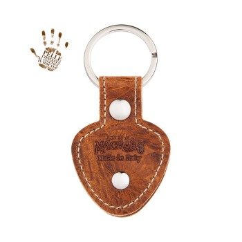 Portachiavi KC1 Embossed Spring Marrone