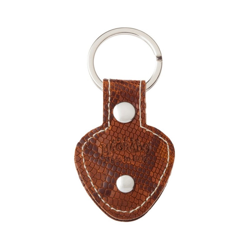Portachiavi KC1 Embossed Snake Marrone Chiaro