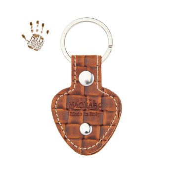 Portachiavi KC1 Intreccio Marrone