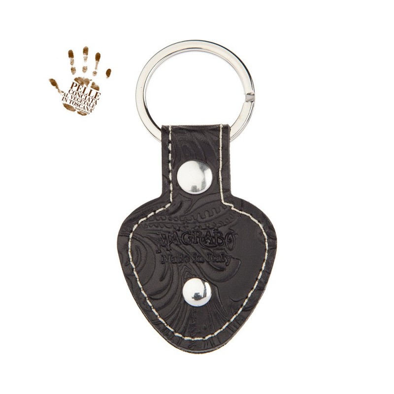 Portachiavi KC1 Embossed Flores Nero