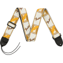 Monogrammed Strap, White/Brown/Yellow