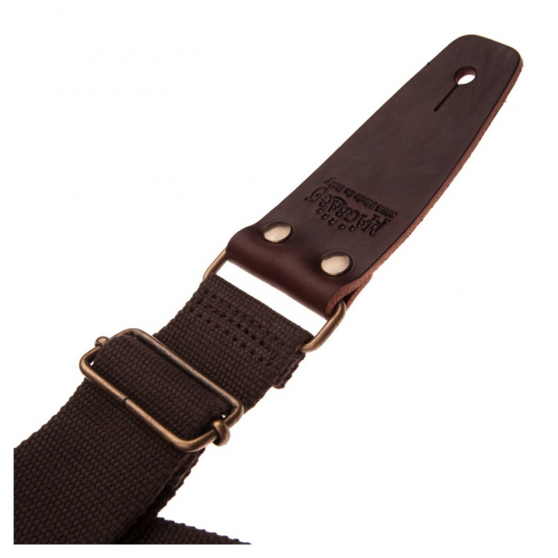 Stripe SC Entry Marrone 5 cm terminali Marrone Scuro fibbia Ottone Antico