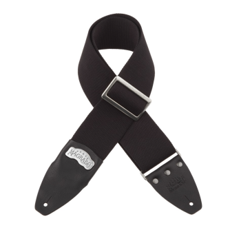 Stripe SC Cotton Nero 8 cm terminali Core Nero, fibbia Recta Argento