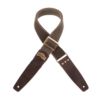 Stripe SC Cotton Washed Verde Oliva 5 cm terminali Twinkle Grigio, fibbia Recta Ottone