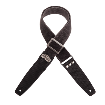 Stripe SC Cotton Washed Nero 5 cm terminali Twinkle Nero, fibbia Recta Argento