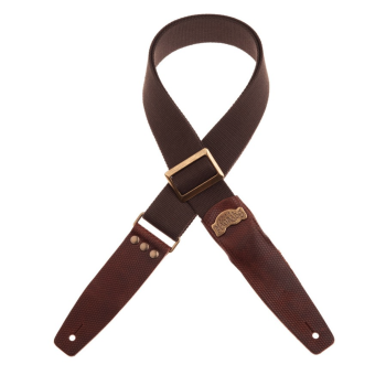 Stripe SC Cotton Marrone 5 cm terminali Twinkle Marrone Scuro, fibbia Recta Ottone