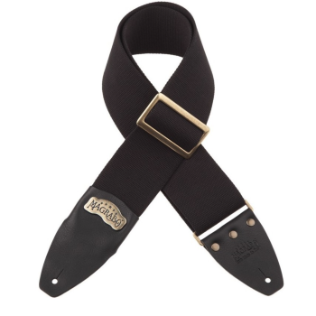 Stripe SC Cotton Nero 8 cm terminali Core Nero, fibbia Recta Ottone