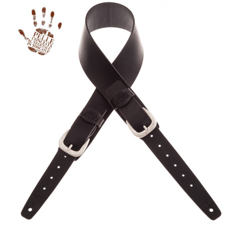 Twin Buckle TC Core Nero 7 cm fibbie Classic Argento