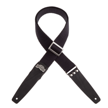 Stripe SC Cotton Nero 5 cm terminali Core Nero, fibbia Recta Argento