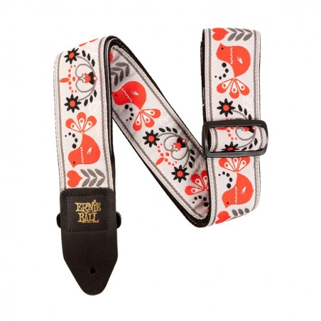 4689 Red Bird Winter Jacquard Strap