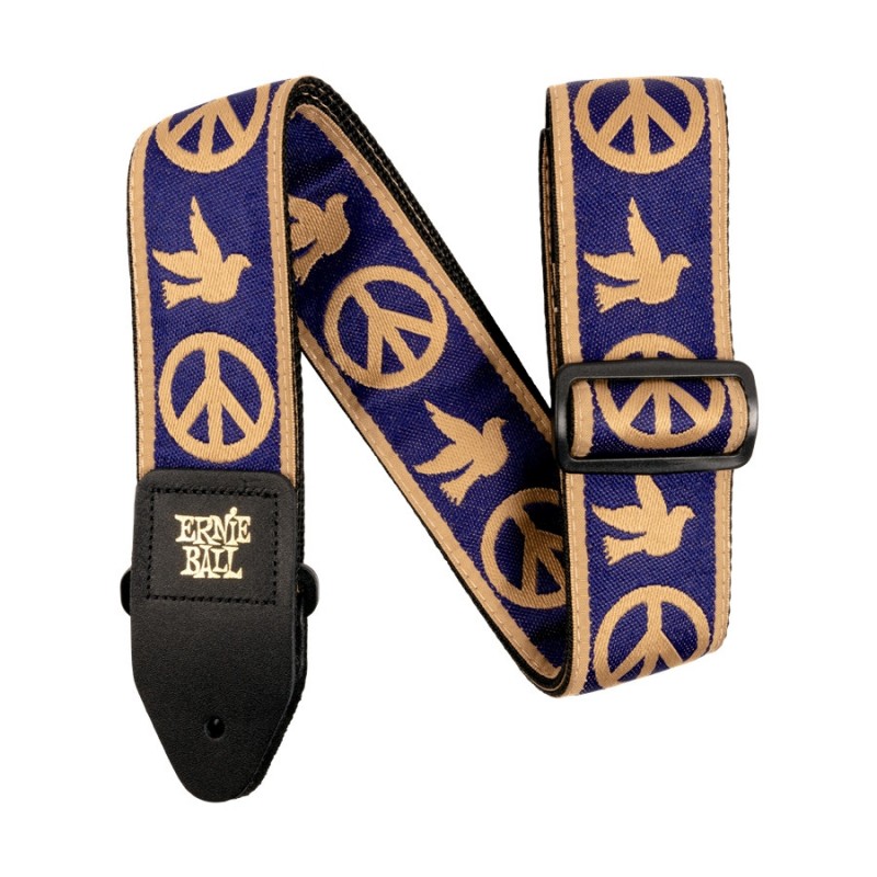 4699 Navy Blue and Beige Peace Love