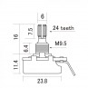 CTS-A250-S – Potenziometro Audio per chitarra e basso 250K – Short Shaft