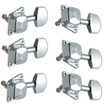 MH AE106 NI – Set Meccaniche L3+R3 per chitarra elettrica/acustica a scatoletta