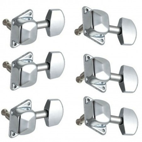 MH AE106 NI – Set Meccaniche L3+R3 per chitarra elettrica/acustica a scatoletta