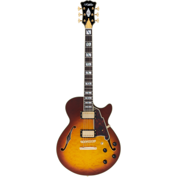 D'Angelico EXCEL SS XT (with stop-bar tailpiece) ICED TEA BURST QUILT