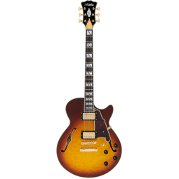 D'Angelico EXCEL SS XT (with stop-bar tailpiece) ICED TEA BURST QUILT