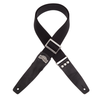 Stripe SC Cotton Nero 5 cm terminali Twinkle Nero, fibbia Recta Argento