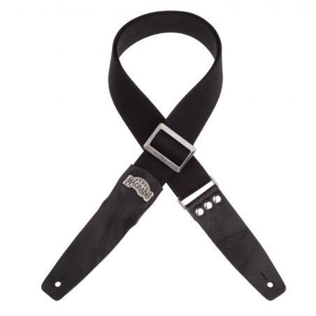 Stripe SC Cotton Nero 5 cm terminali Twinkle Nero, fibbia Recta Argento