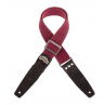 Stripe SC Cotton Washed Bordeaux 5 cm terminali Cocco Pros Nero, fibbia Recta Argento