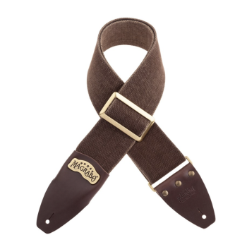 Stripe SC Cotton Washed Marrone 8 cm terminali Core Marrone, fibbia Recta Ottone