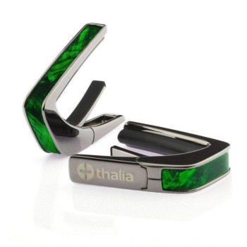 Capotasto black chrome inserto green angel wing