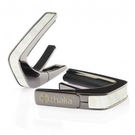 Capotasto black chrome inserto white mother of pearl