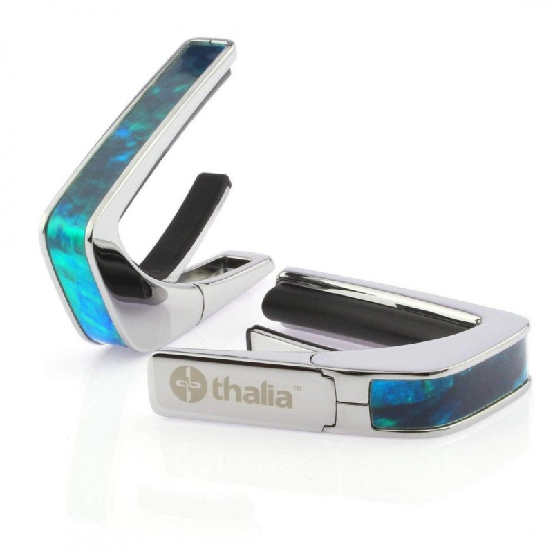 Capotasto cromato inserto teal angel wing