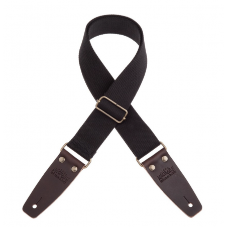 Stripe SC Entry Nero 5 cm terminali Marrone Scuro fibbia Ottone Antic