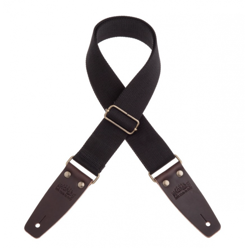 Stripe SC Entry Nero 5 cm terminali Marrone Scuro fibbia Ottone Antic