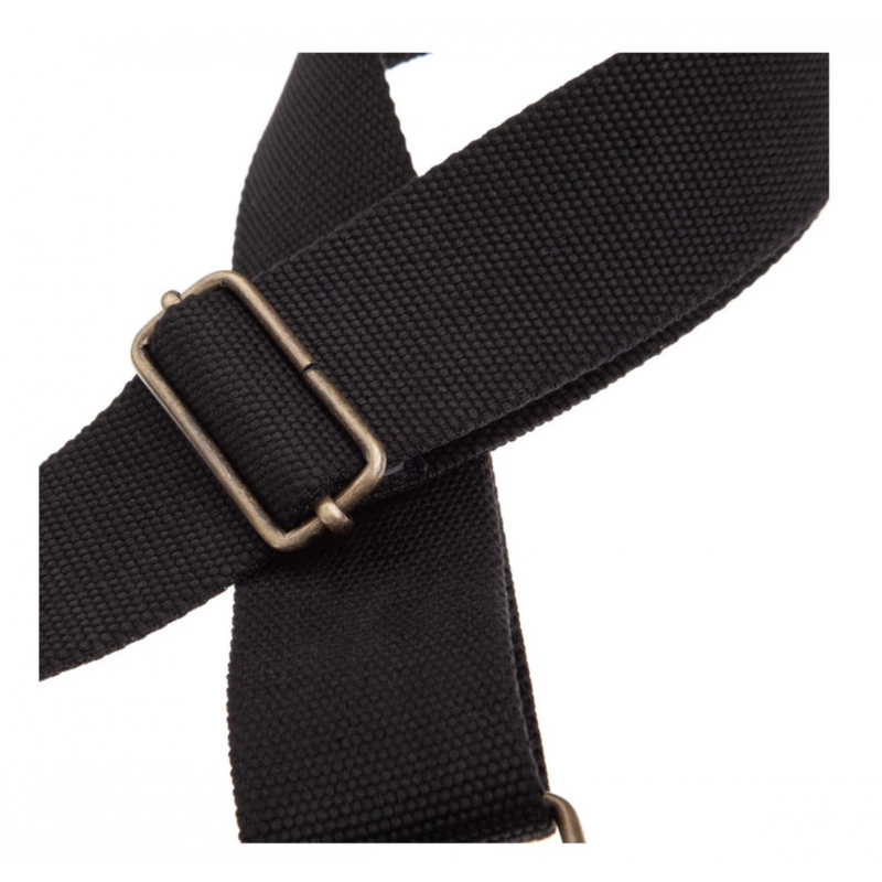 Stripe SC Entry Nero 5 cm terminali Marrone Scuro fibbia Ottone Antic