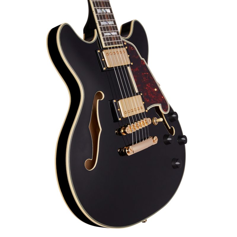 D'Angelico EXCEL MINI DC (with stop-bar tailpiece) BLACK