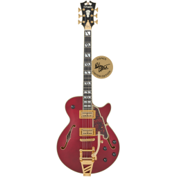 D'Angelico DELUXE BOBBY WEIR 3 Satin Trans Wine