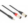 CX322-1 Cable 2xXLR M- 3.5 St. 1.5m