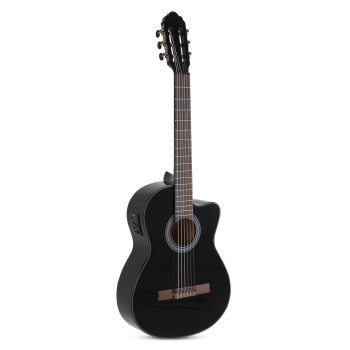Chitarra Classica amplificata Student nera 4/4