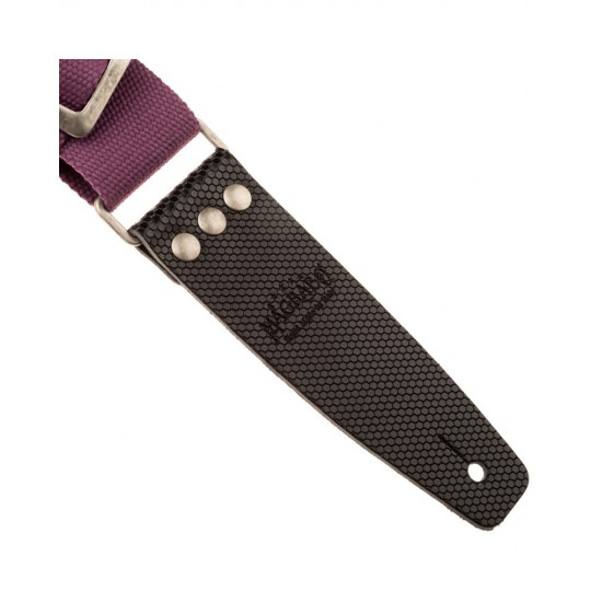 Stripe SC Cotton Prugna 5 cm terminali Twinkle Nero, fibbia Recta Argento