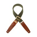 Stripe SC Cotton Verde 5 cm terminali Twinkle Marrone, fibbia Recta Ottone