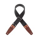 Stripe SC Entry Olded Nero 5 cm terminali Embossed Flores Marrone fibbia Argento Antico