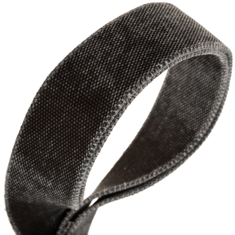 Stripe SS Cotton Washed Nero 5 cm terminali Colors Litchy, fibbia Recta Argento