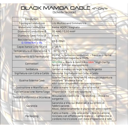 Black Mamba F-CAP 5 metri