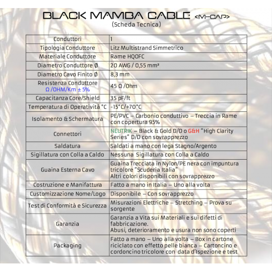 Black Mamba M-CAP 5 metri