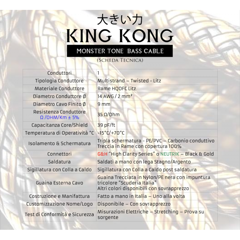 King Kong Monster Tone Bass - 5 metri