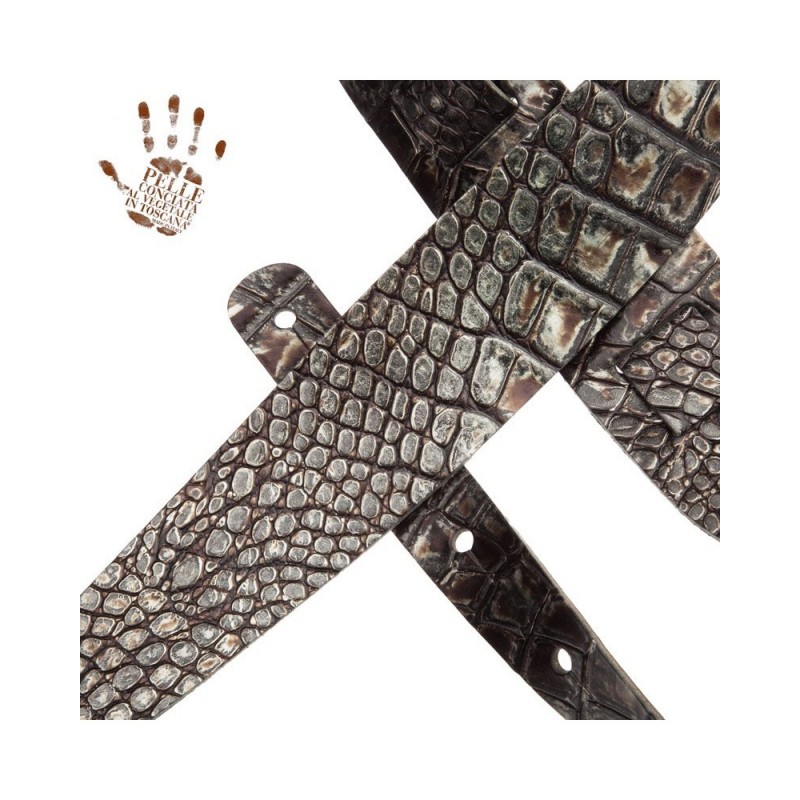 Holes HC Embossed Cocco Dalma Argento 6 cm