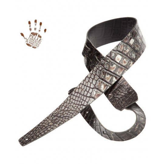 Holes HC Embossed Cocco Dalma Argento 6 cm