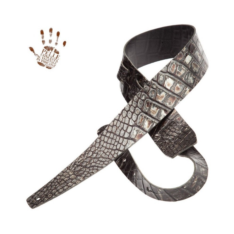 Holes HC Embossed Cocco Dalma Argento 6 cm
