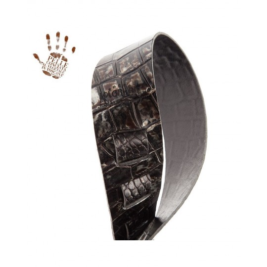 Holes HC Embossed Cocco Dalma Argento 6 cm